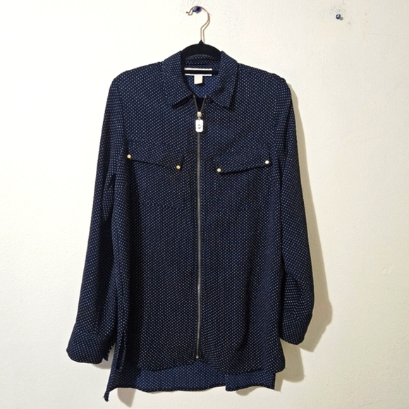 Michael Kors Zip Front Blouse - Picture 1 of 6
